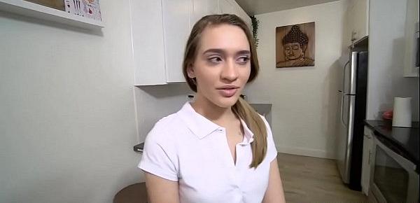  Sexy teen Sera Ryder needs to suck her stepbrothers cock to get her glasses